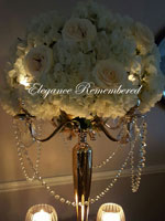 Gold tall Candelabra with Flower Bowl