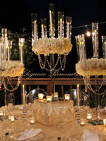 Modern Crystal Candelabras with flowers